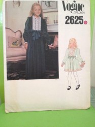 2625 VOGUE GIRLS FLARE RUFFLED LONG SLEEVE DRESS LENGTHS PATTERN 10 UNCUT